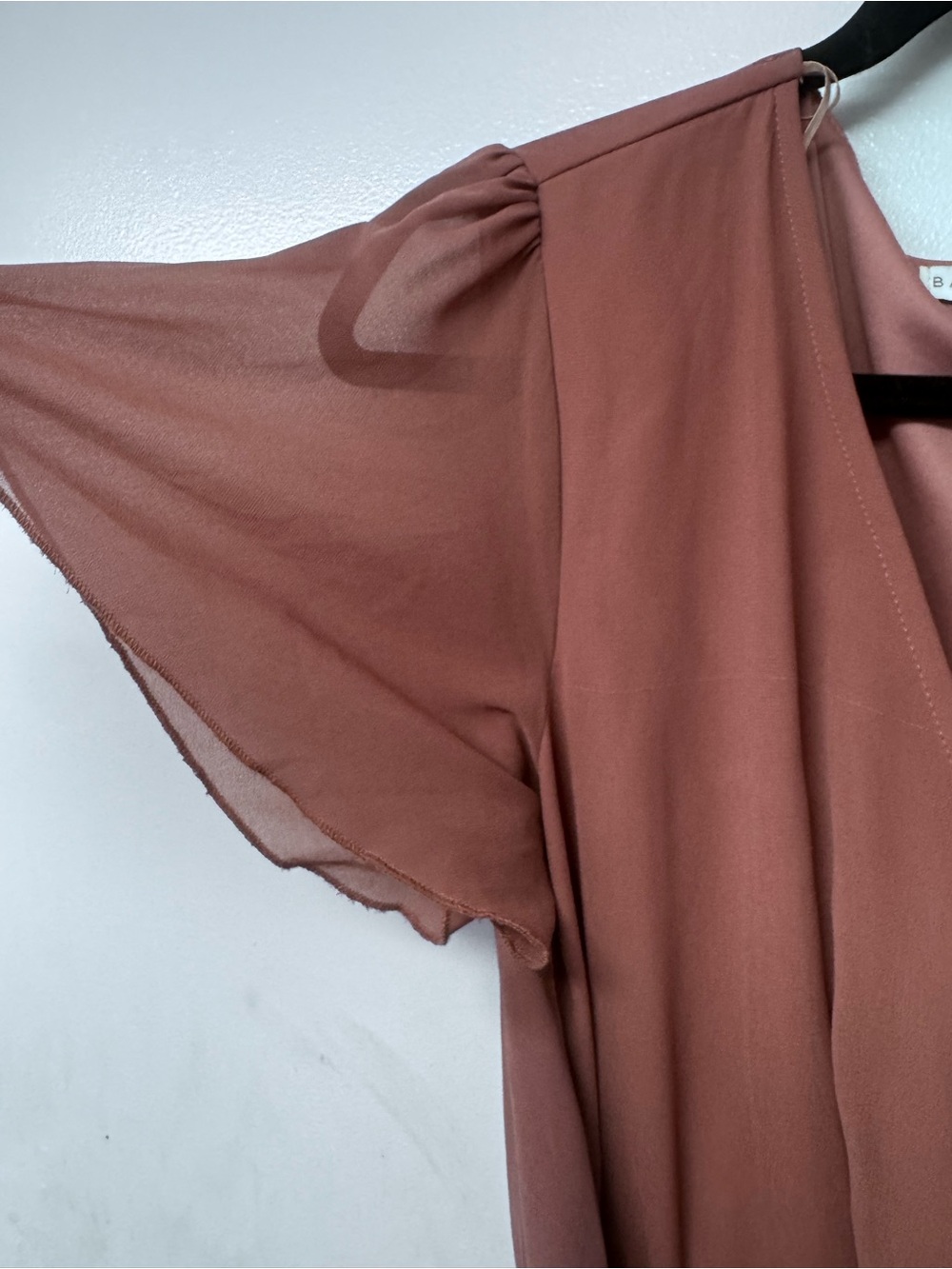 Baltic Born Kristina Maxi Dress Dusty Rose M Slit Wedding Faux Wrap Belted C6 - Picture 10 of 14